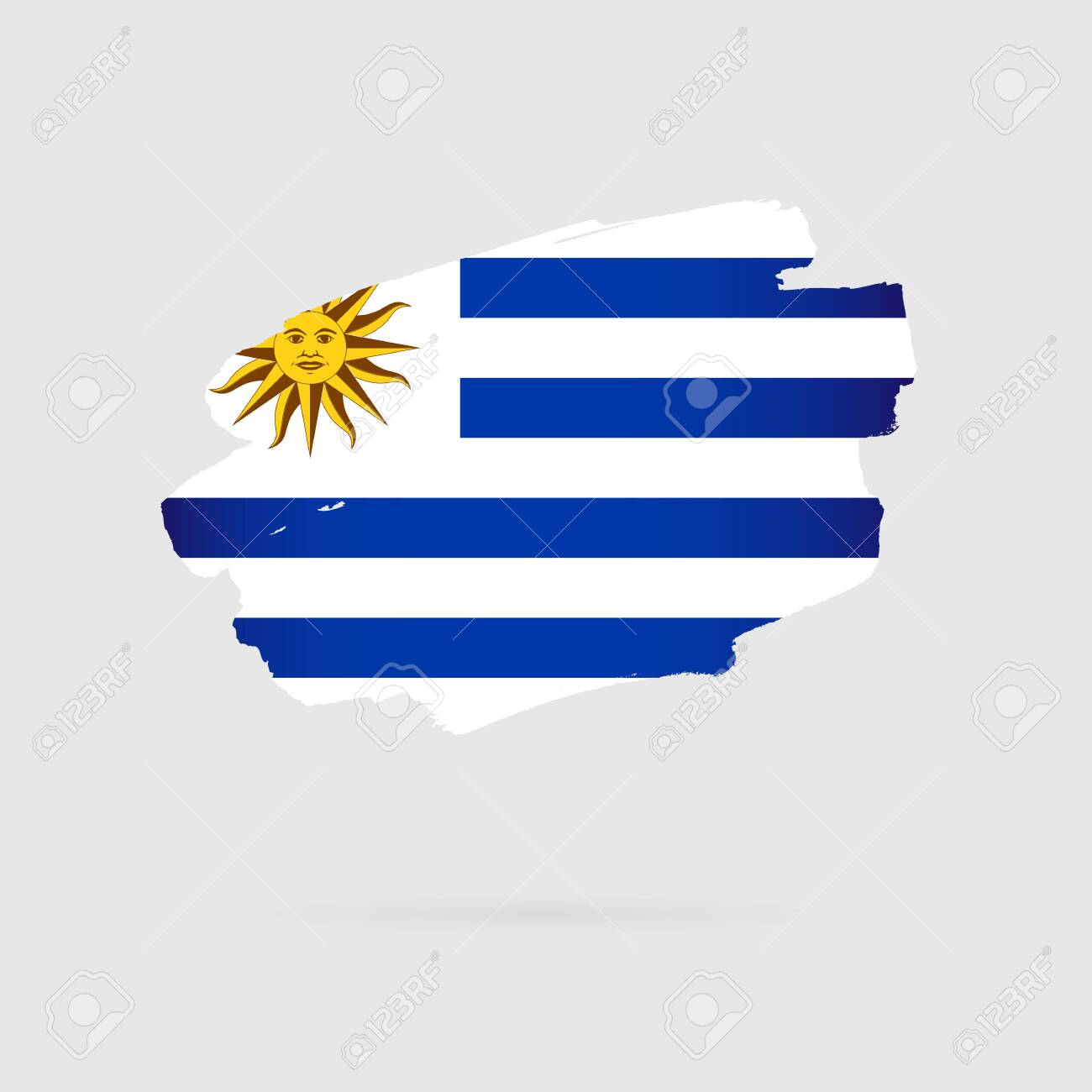 Free download Flag Of Uruguay Vector Illustration On A Gray Background ...