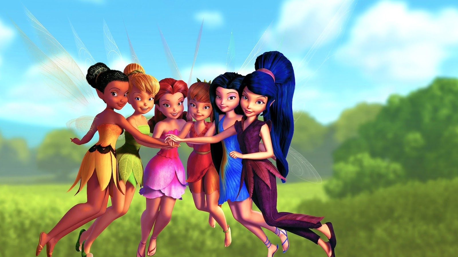 Friends From Disney Animated Fairytale Tinker Bell Series HD Wallpaper