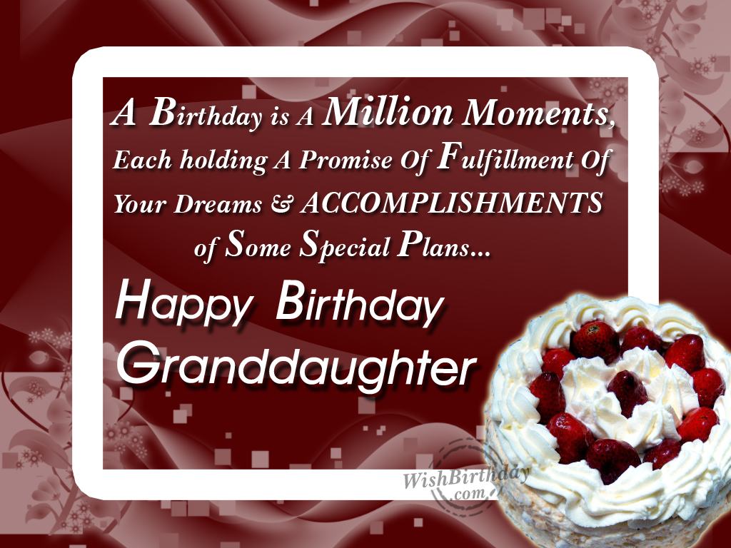 Happy BirtHDay Wallpaper Wishes For Granddaughter