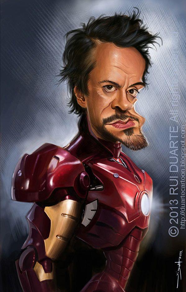 Caricatura De Iron Man Robert Downey Jr Celebrity Caricatures