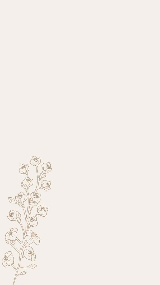 Minimalist Flower Aesthetic Wallpaper