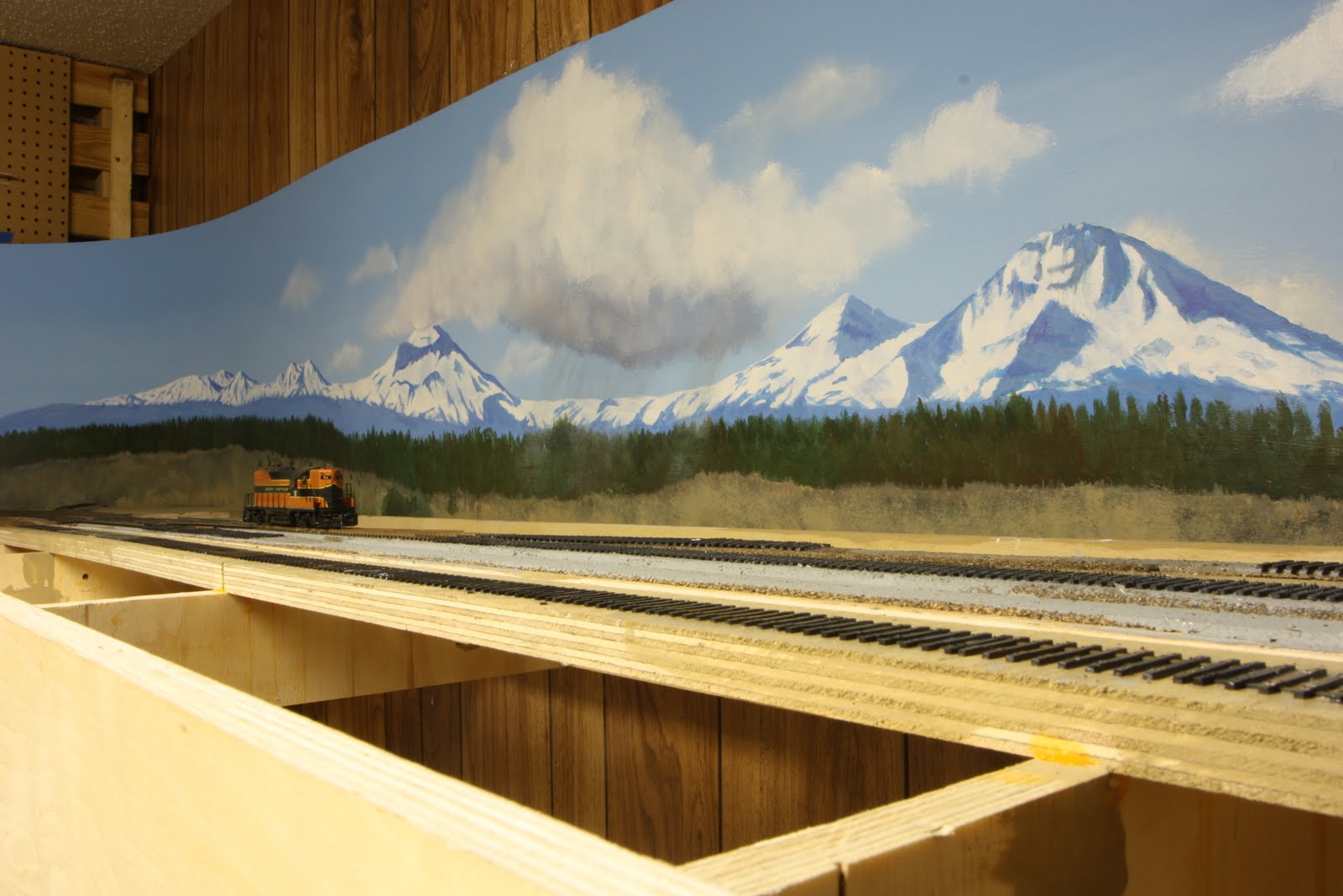 Backdrop for the COP shelf Layout Model Railroad Hobbyist magazine