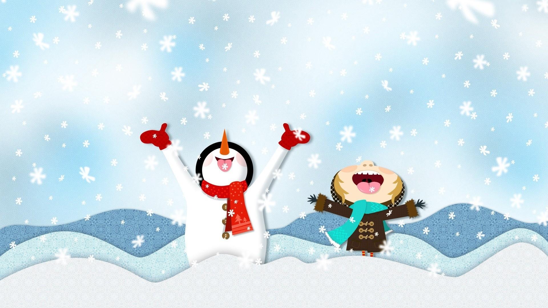 Cute Winter Snow Cartoon HD Wallpaper Wallenbergsplit2