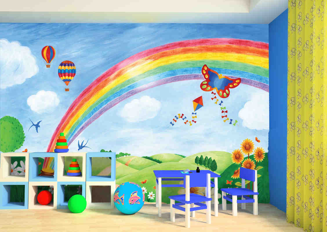 Large Wall Mural Rainbow In The Parkkid