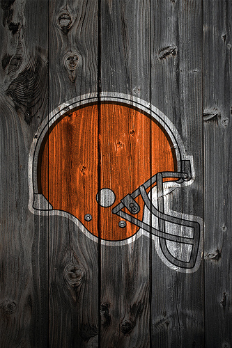 Cleveland Browns Wood iPhone Background Photo Sharing