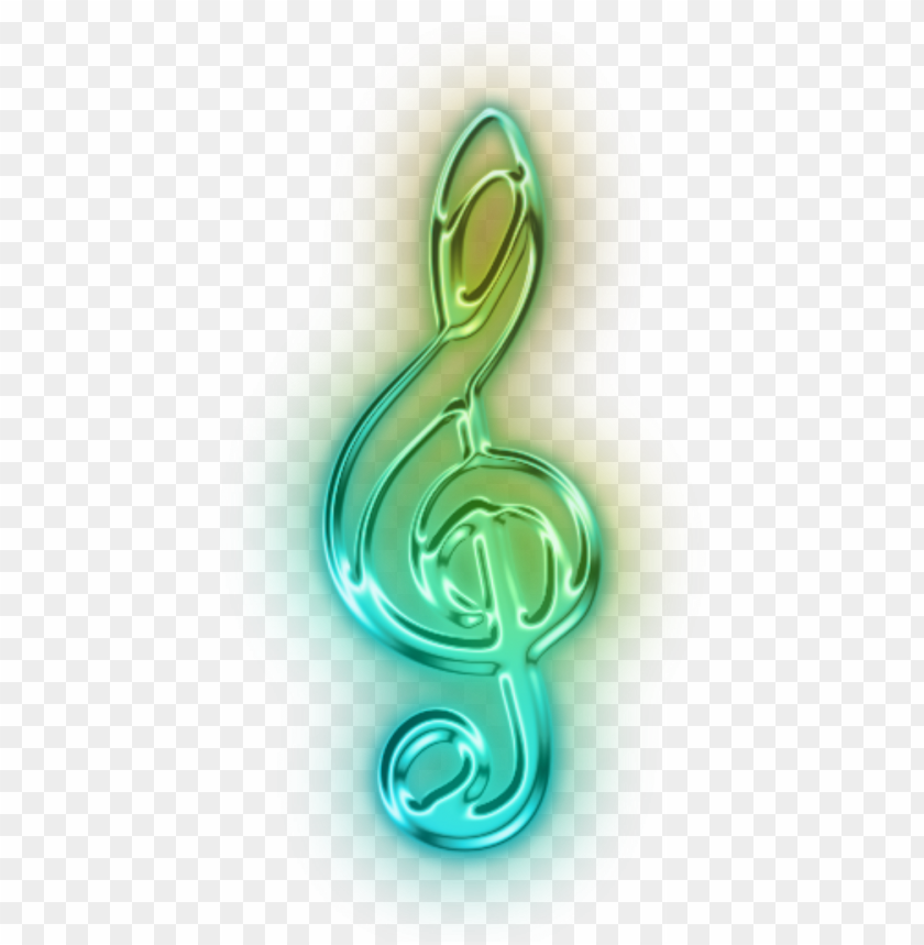 X Neon Music Notes Png Image With Transparent