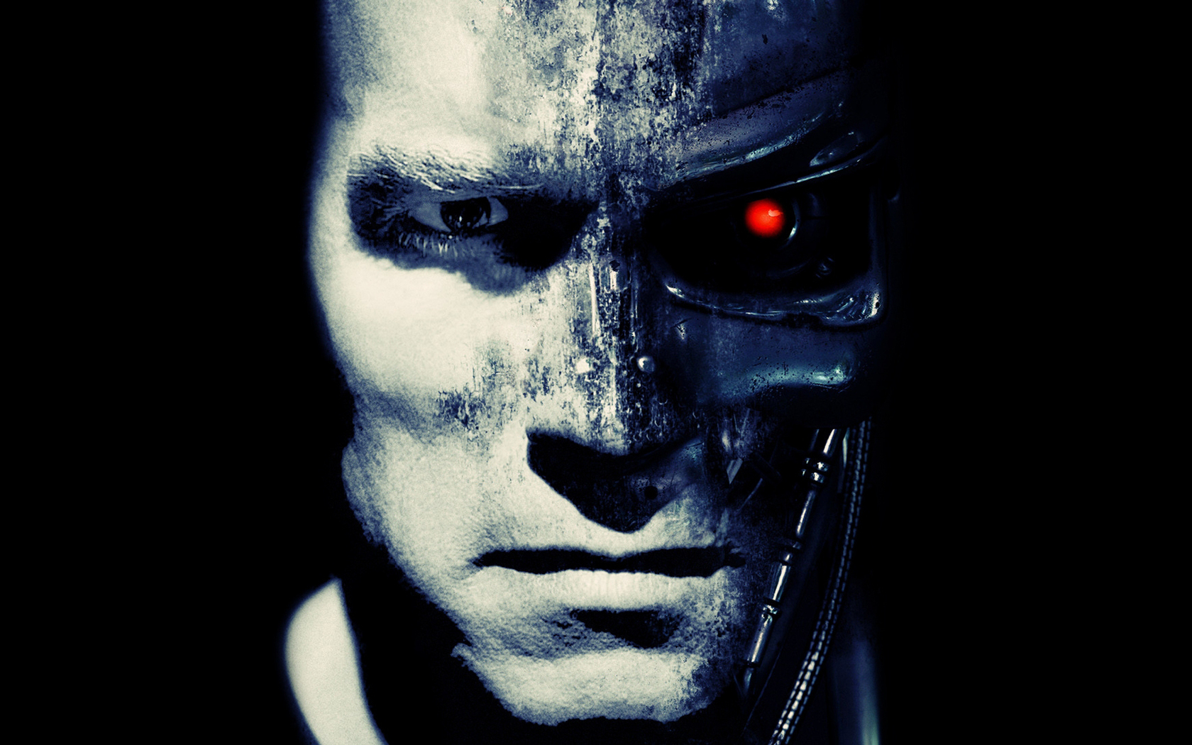 Wallpaper Face Robot Terminator Arnold Schwarzenegger
