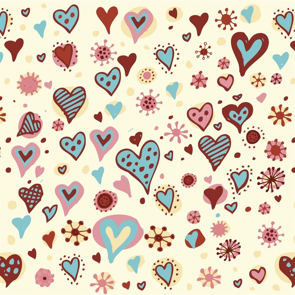 Valentines Day Hearts Textures iPad Air Wallpaper Retina