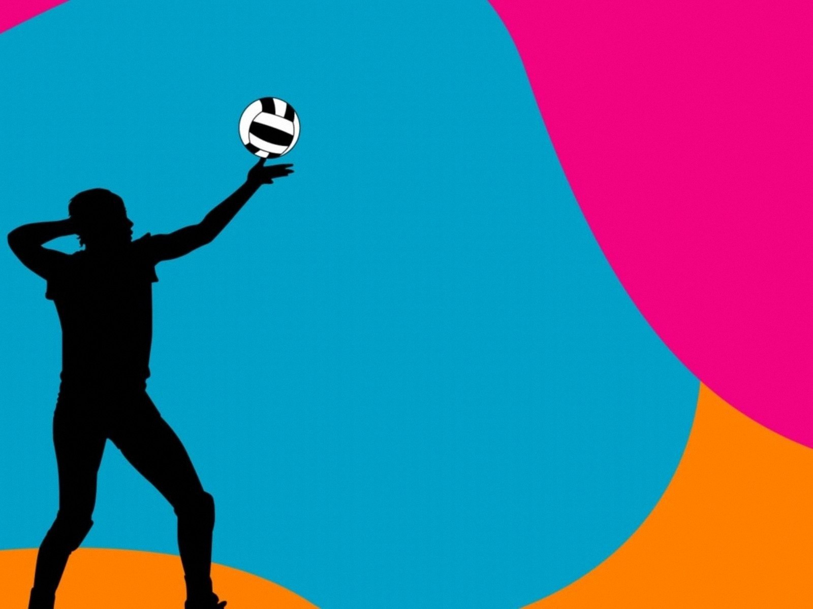 Colorful Volleyball Ball Background Background