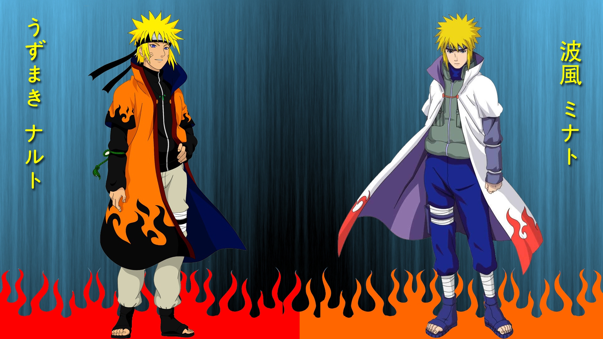 Naruto And 4th Hokage When Looks Like His Father