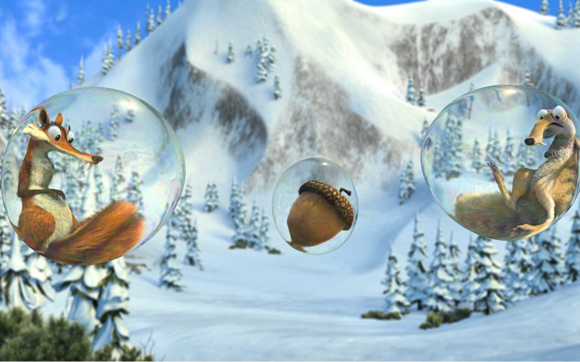 In The Bubbles Ice Age Desktop Wallpaper
