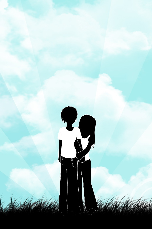 Background Cute Couple From Category Abstract Wallpaper For iPhone