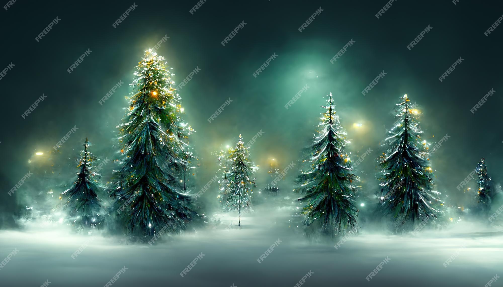 Premium Photo Abstract Fantasy Festive Christmas Tree Background