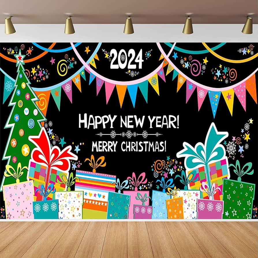 Amazoncom 9x6ft New Year Backdrop Merry Christmas Happy New