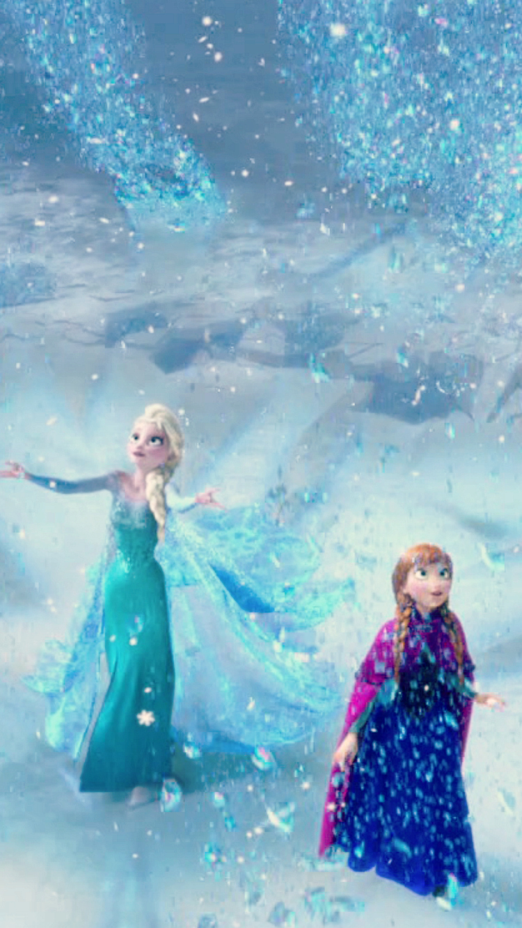 Frozen Uma Aventura Congelante Elsa And Anna Phone Wallpaper