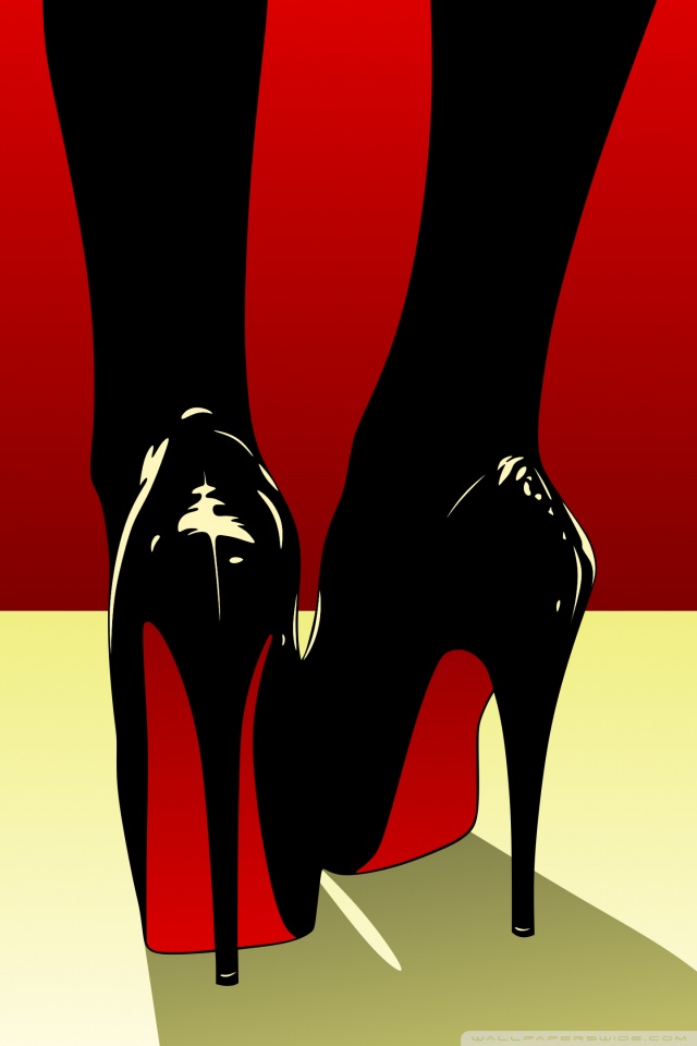 Pop Art High Heels Shoes Red Bottom Ultra HD Desktop Background