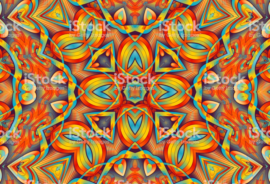 Abstract Kaleidoscope Background Stock Illustration