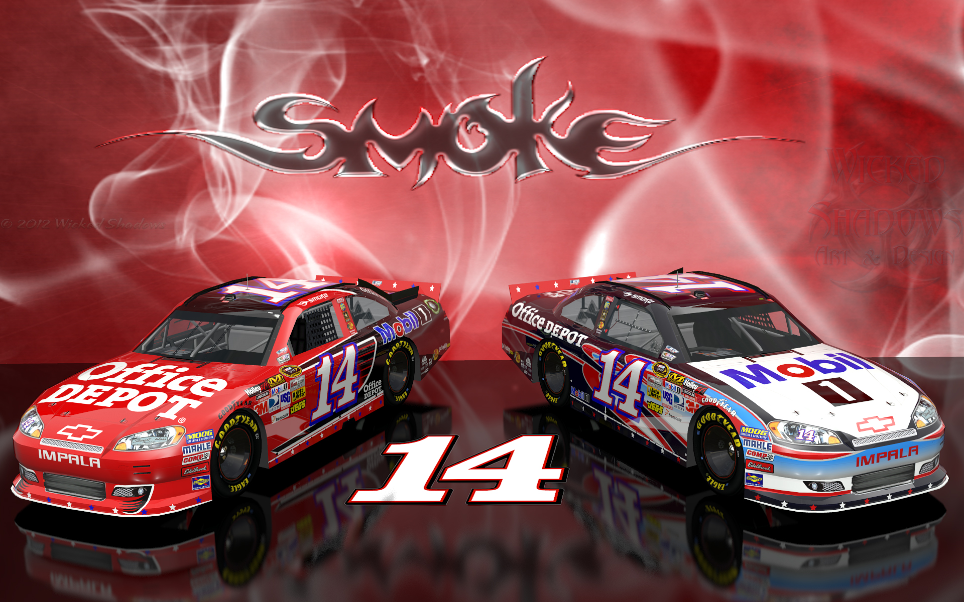 Wallpaper By Wicked Shadows Tony Stewart Office Depot Mobile Cars