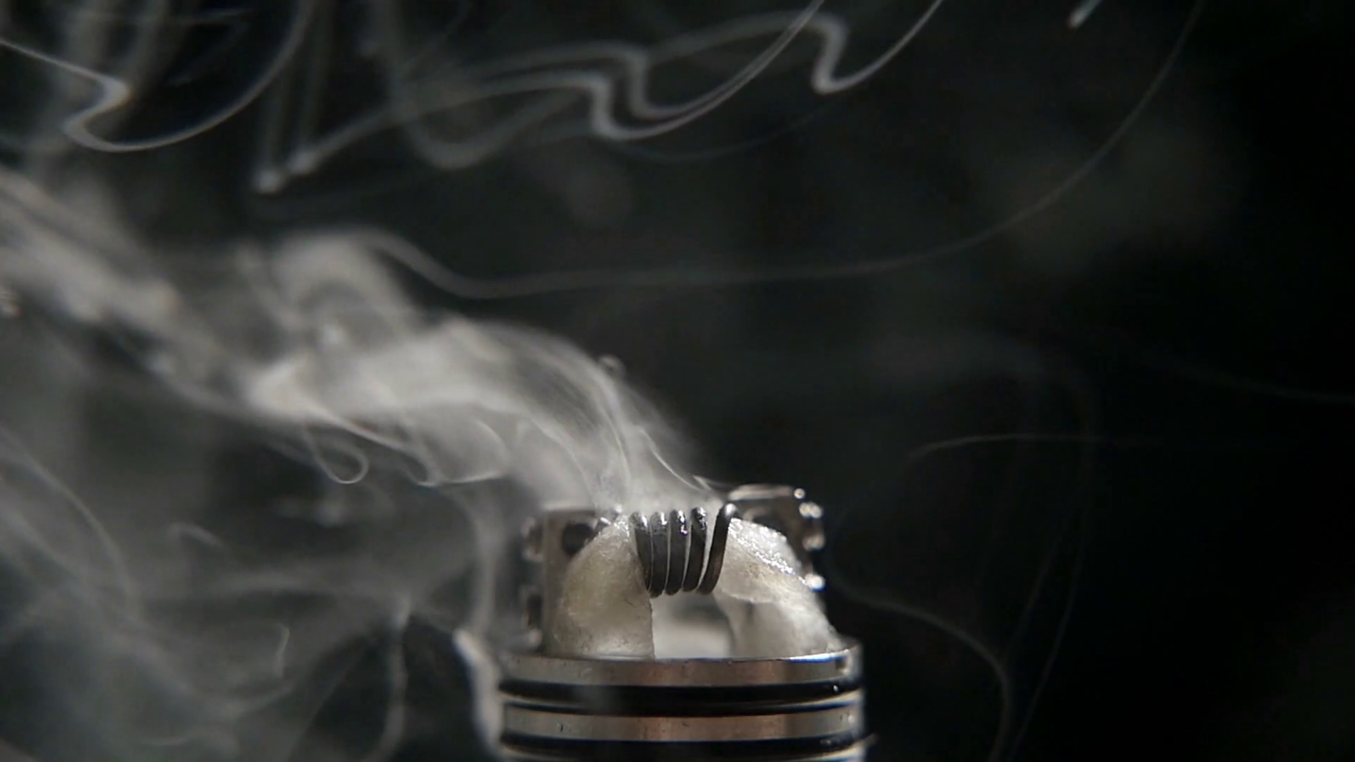 Working Of Micro Coil In Rda Base Close Up Slow Motion Stock