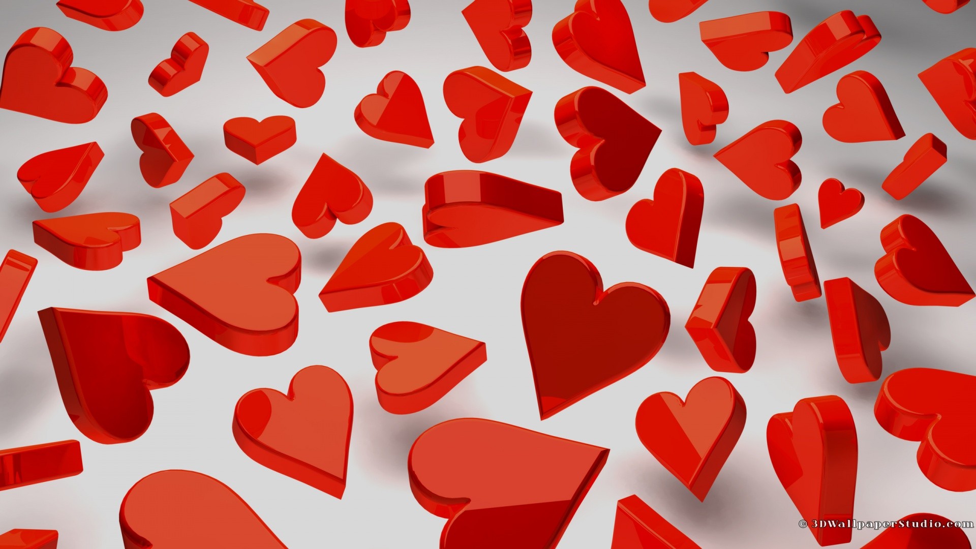 Love Red Wallpaper Hearts