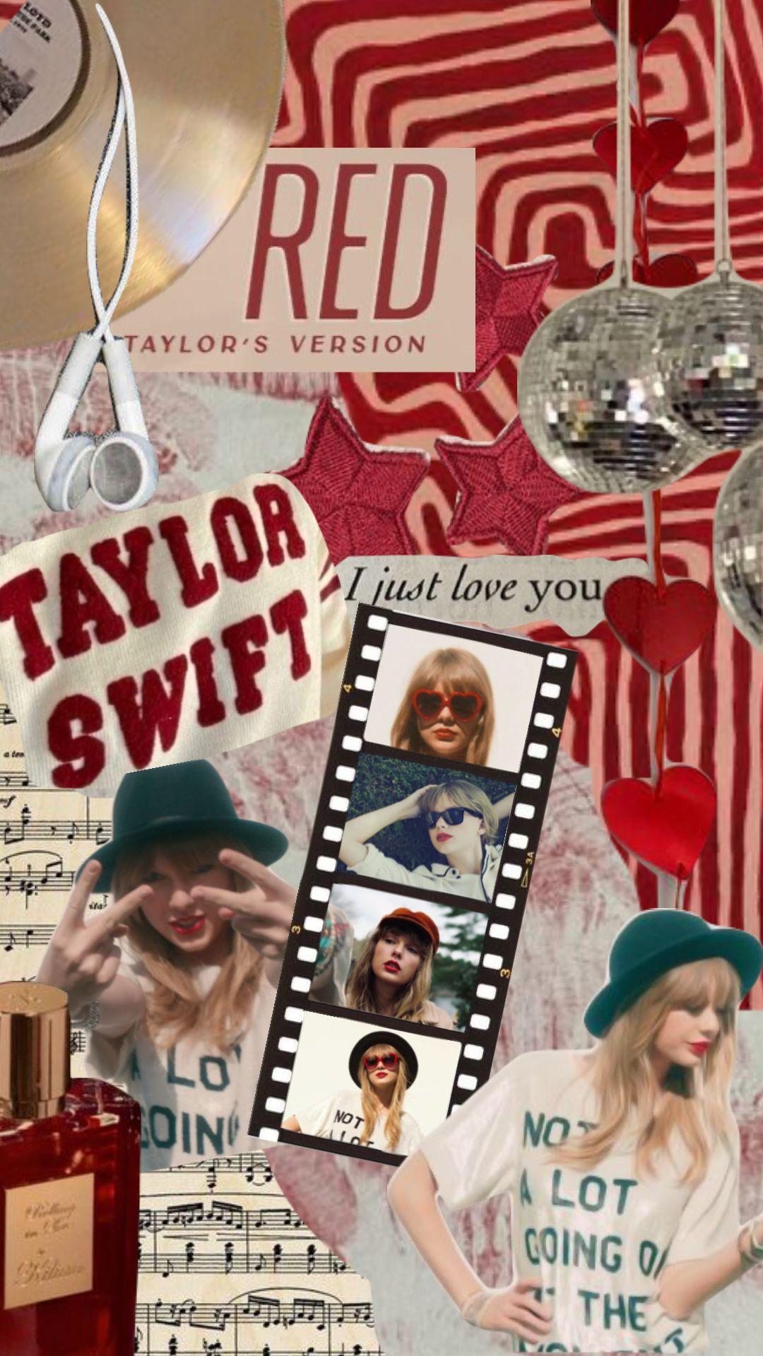 Red Taylorswift Collage Taylor Music Swift