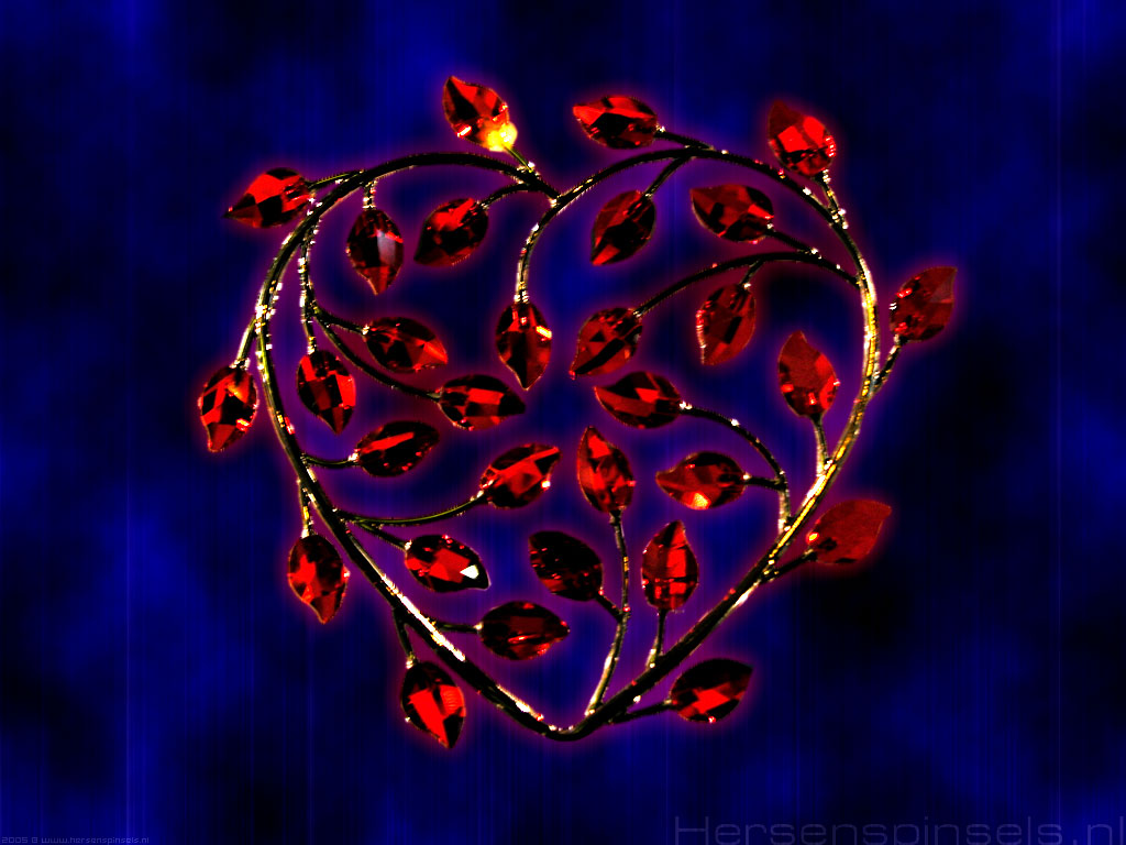 Wallpaper Hearts and Tears   PhotoShop composition of a piece of