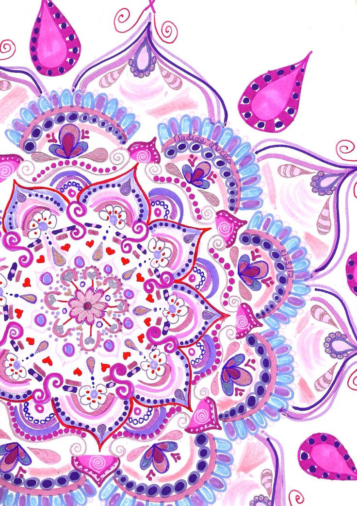 Pink And Purple Mandala Geometric iPhone Wallpaper