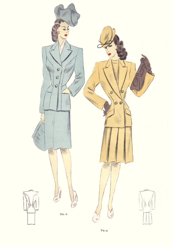 1946 Tailleur Trade Fashion Plates Fashion Design Images 1