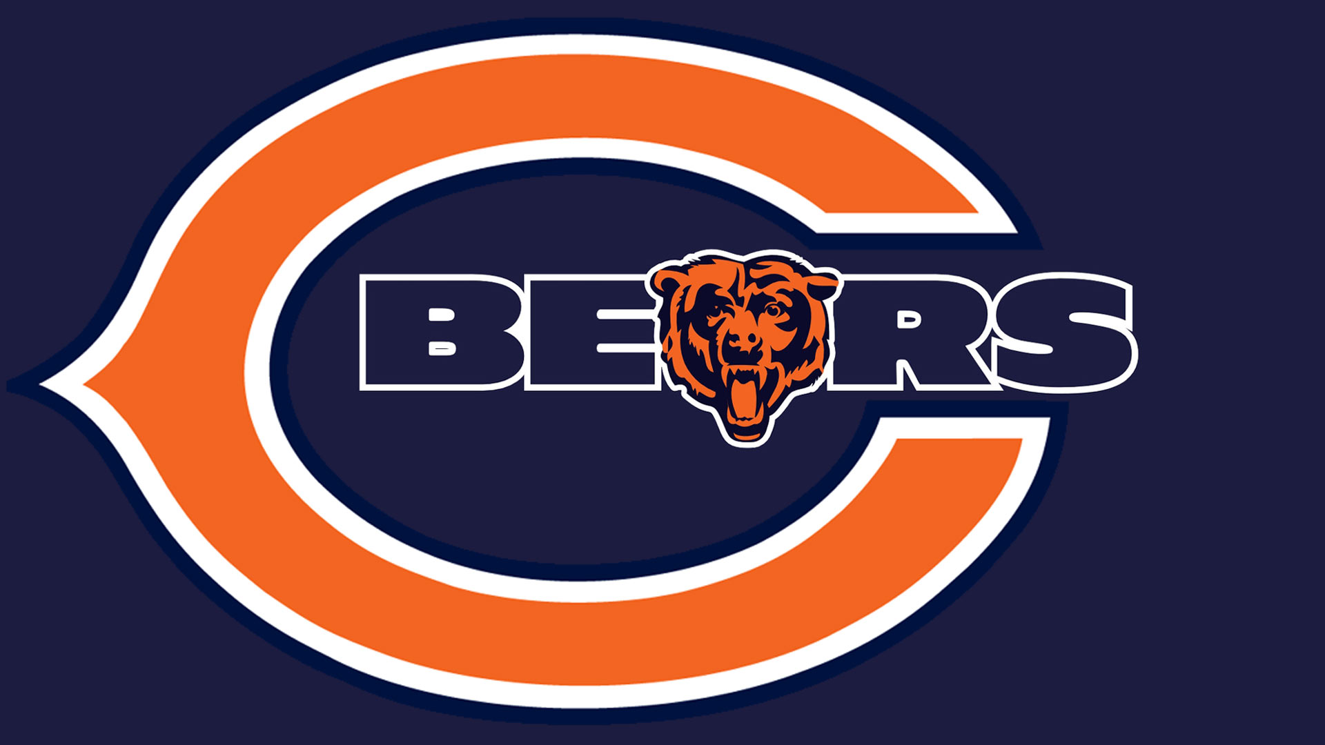 Download Chicago Bears logo Hd 1080p Wallpaper screen size 1920X1080 1920x1080