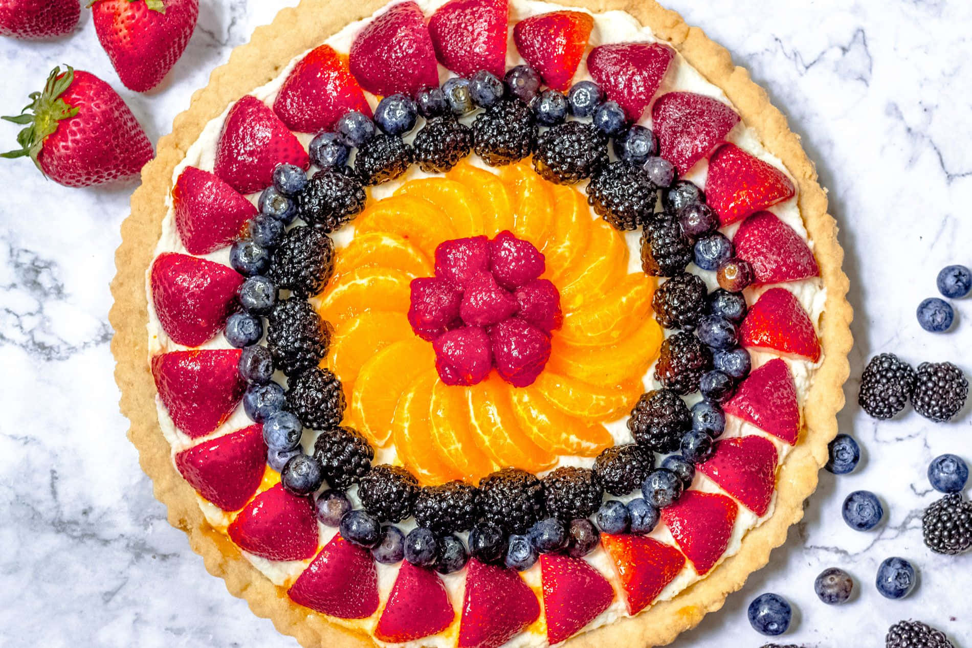Perfect Fruit Pile Tart Wallpaper