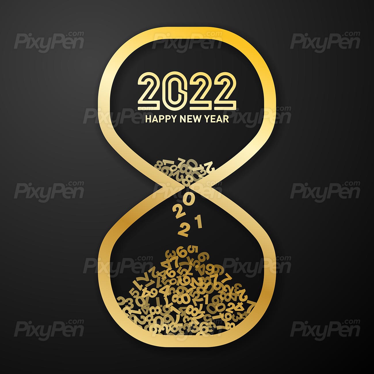 New Year Countdown Vector Background Pixypen