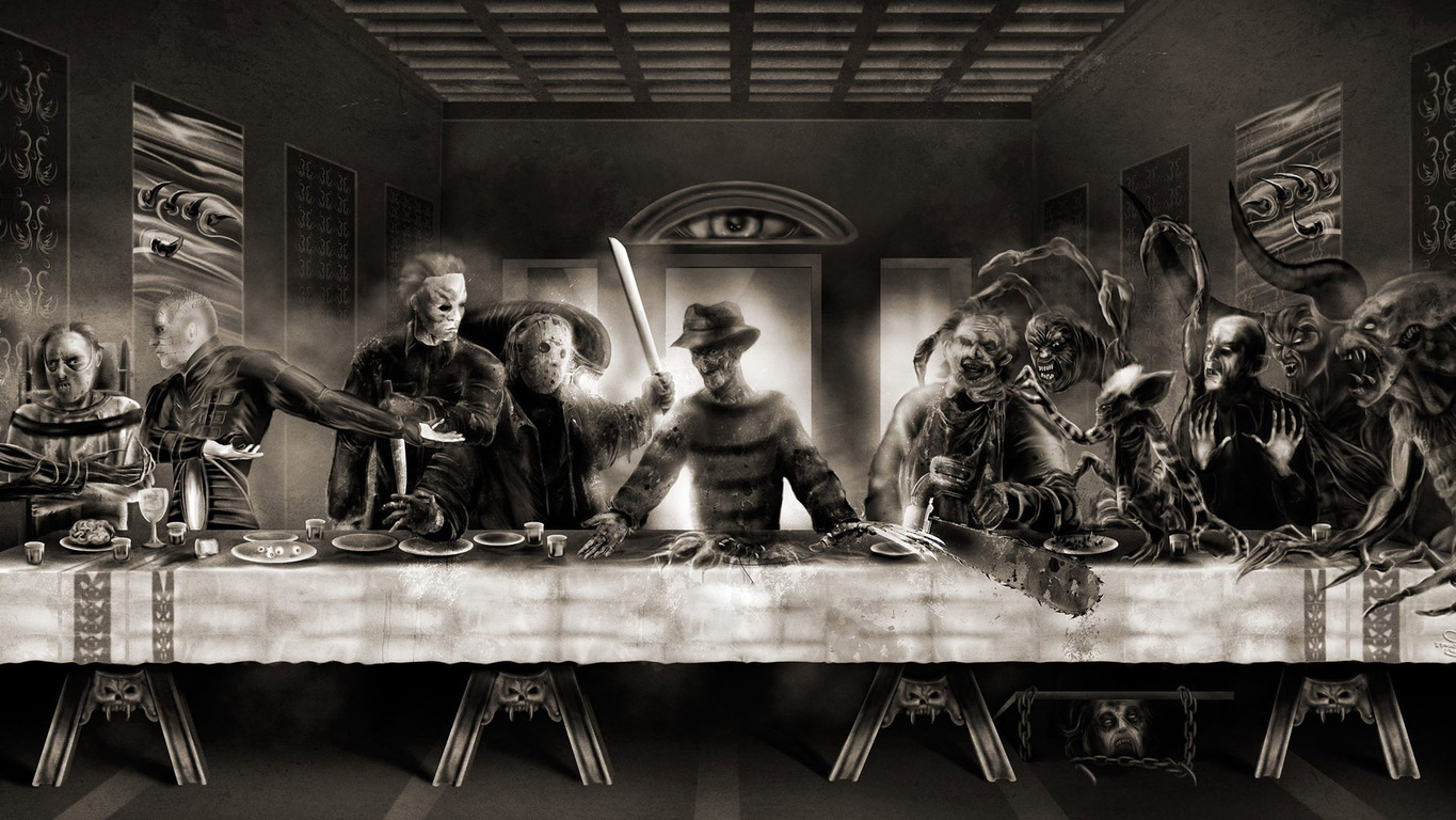 Horror Last Supper Wallpaper