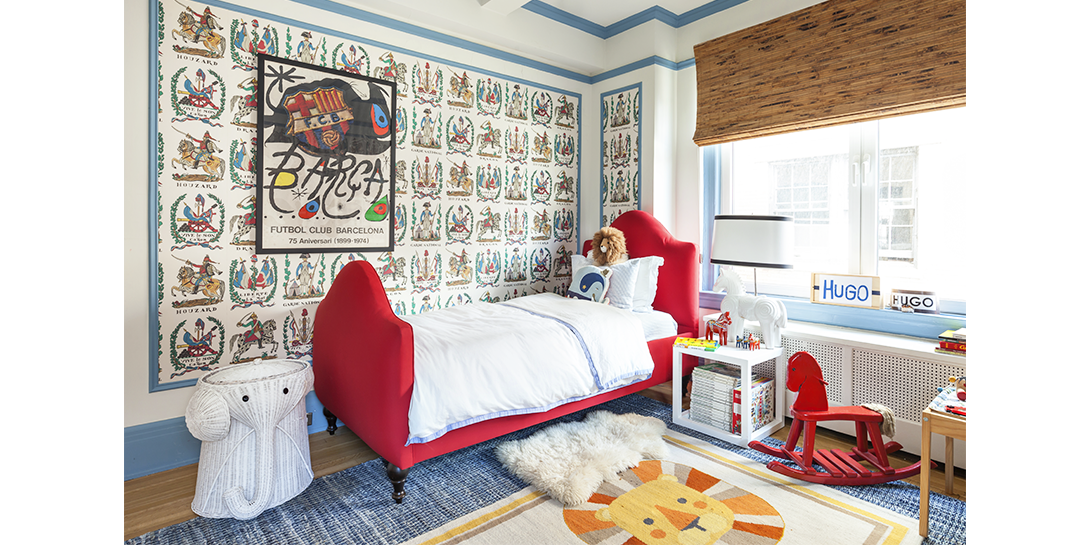 Love This Interesting Boys Room Such A Great Use Of Wallpaper