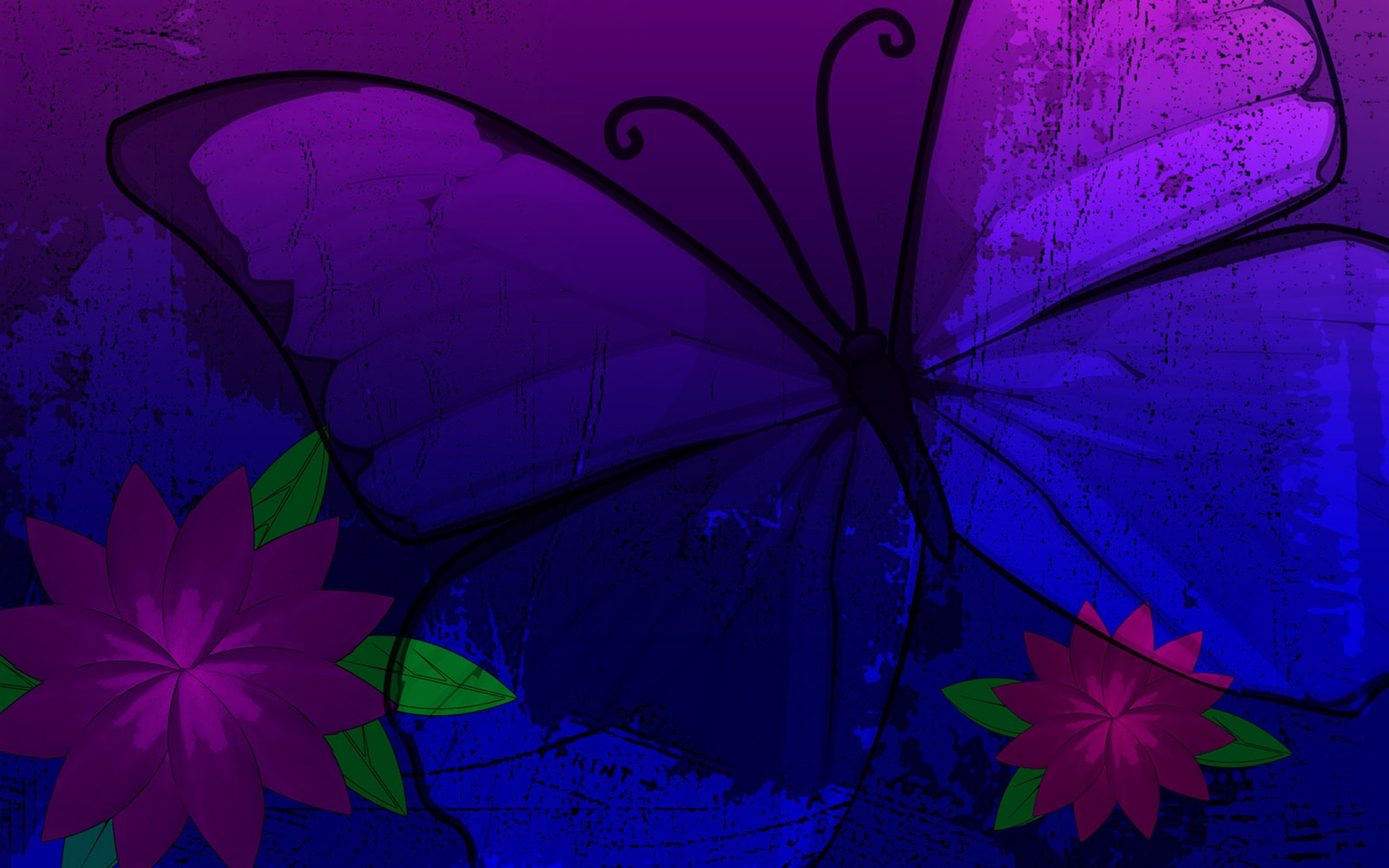 Cute Purple Butterfly Background Wallpaper