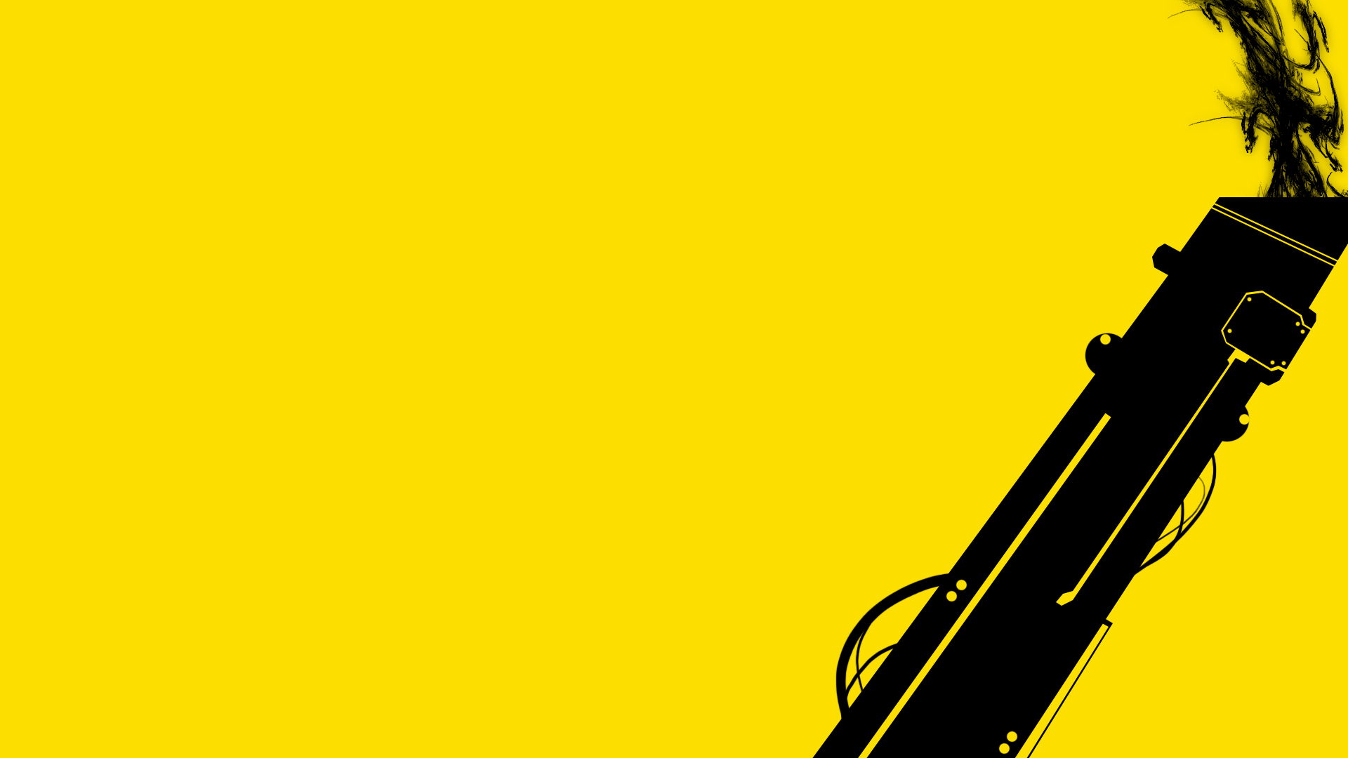 Black Gun On Yellow Background Wallpaper Pc With