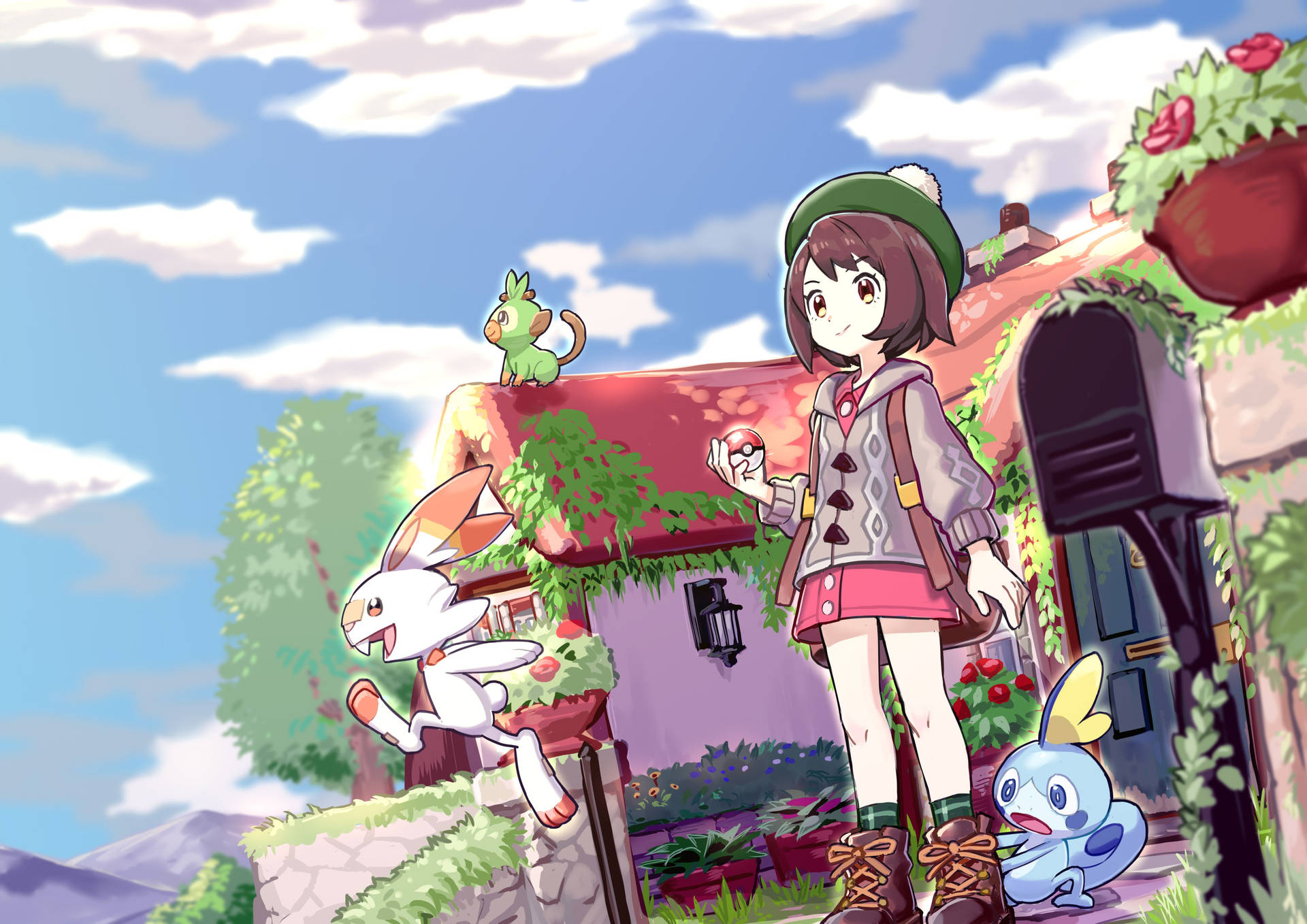 Pok Mon Trainer Gloria Sword And Shield Wallpaper