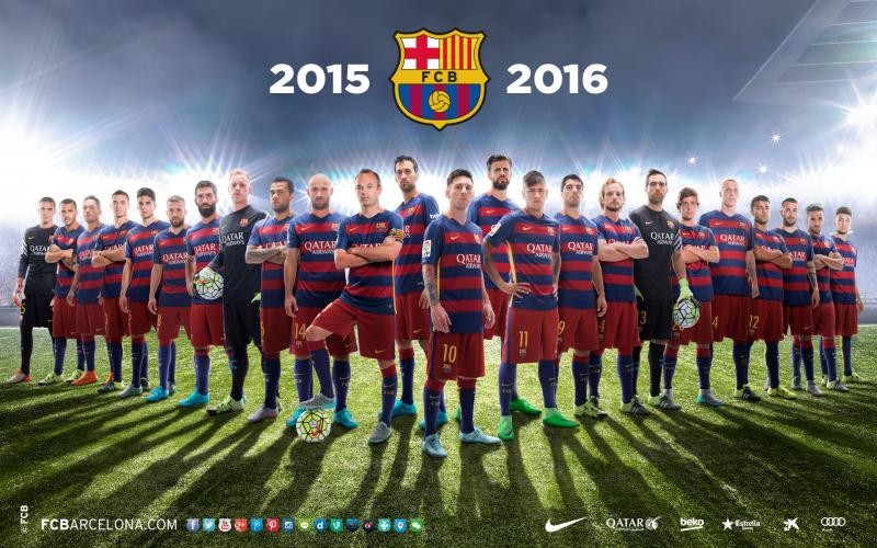 Name Fc Barcelona Squad Football Team Wallpaper