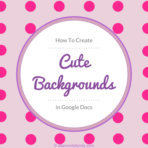 How To Make Your Own Cute Background In Google Docs Plus