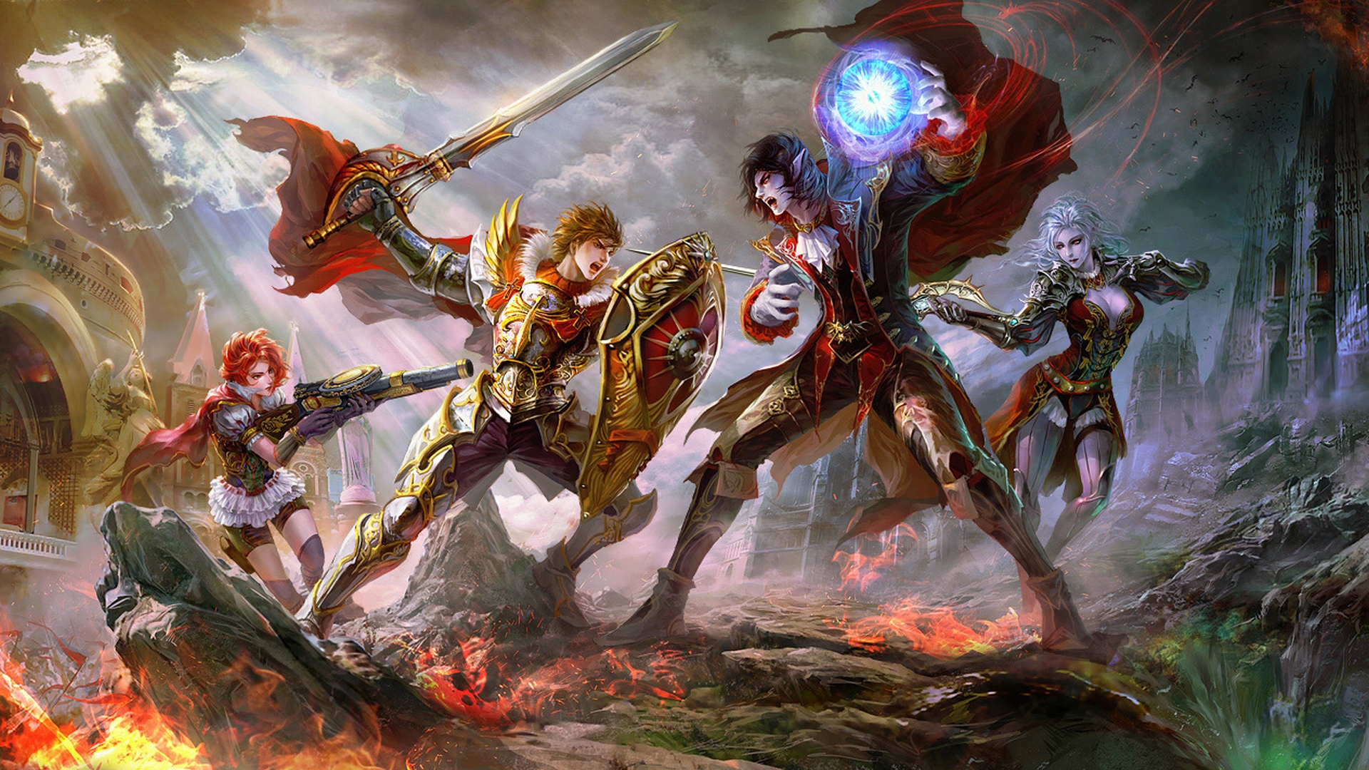 Fantasy Battle HD Wallpaper Background Image