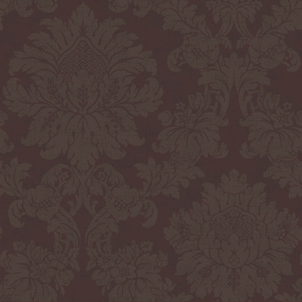 Brown on Burgundy Textured Damask Wallpaper   Wall Sticker Outlet 600x600