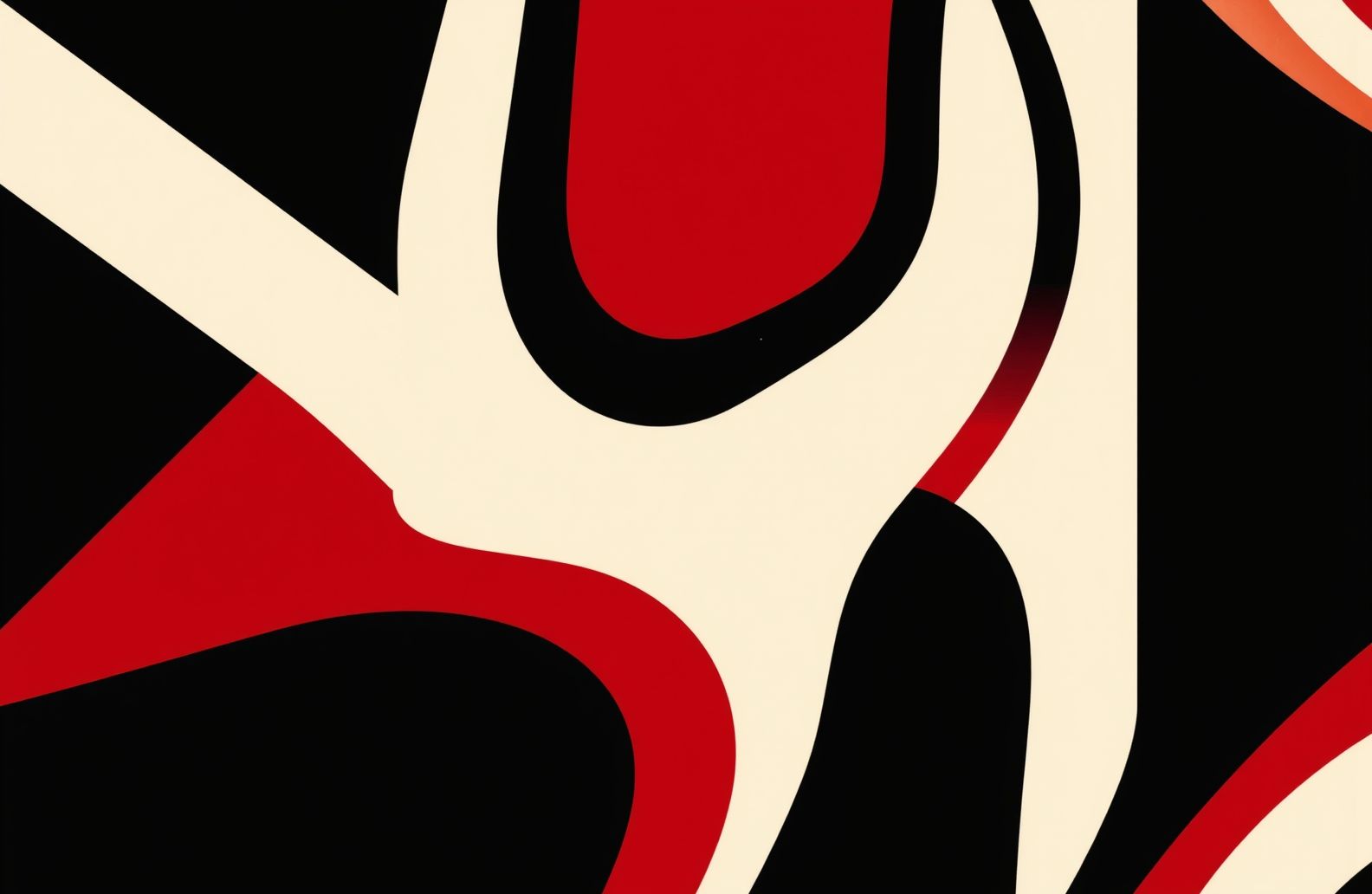 Red Black White Abstract Wallpaper