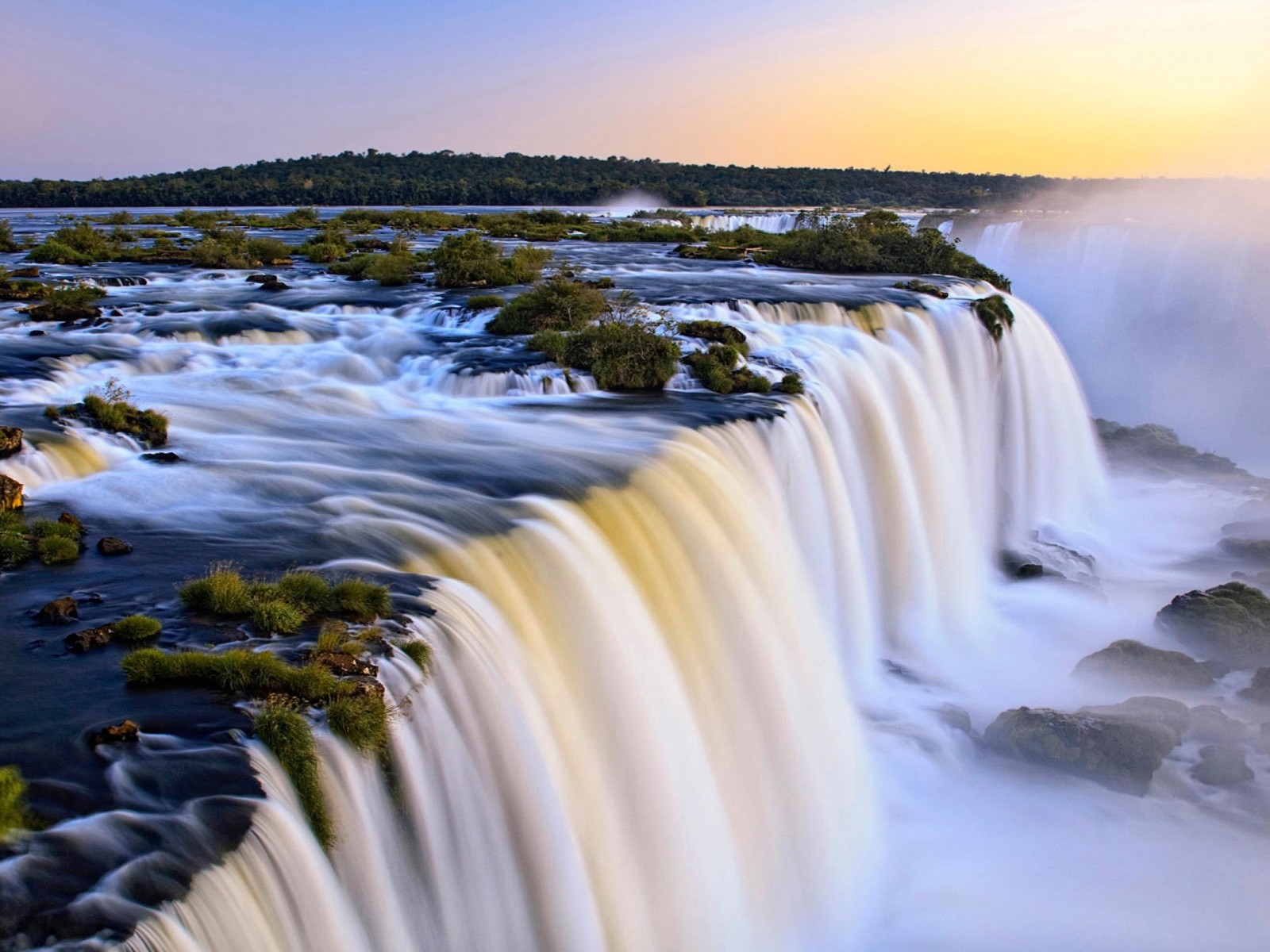 Nature Argentina Brazil Waterfalls Iguazu Falls