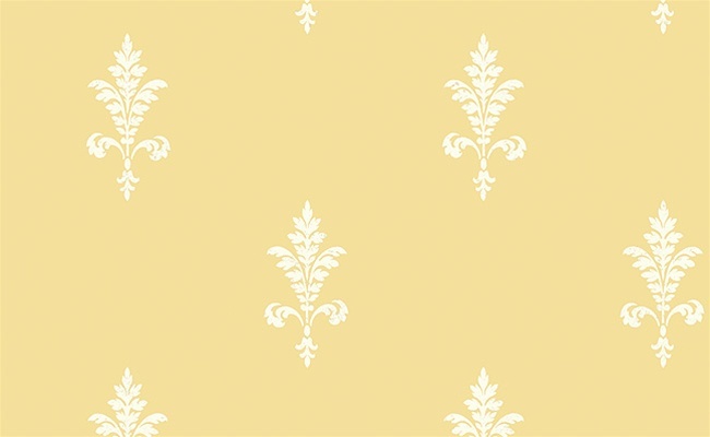  de lis Wallpaper in White and Yellows by Carey Lind   Seabrook Designs