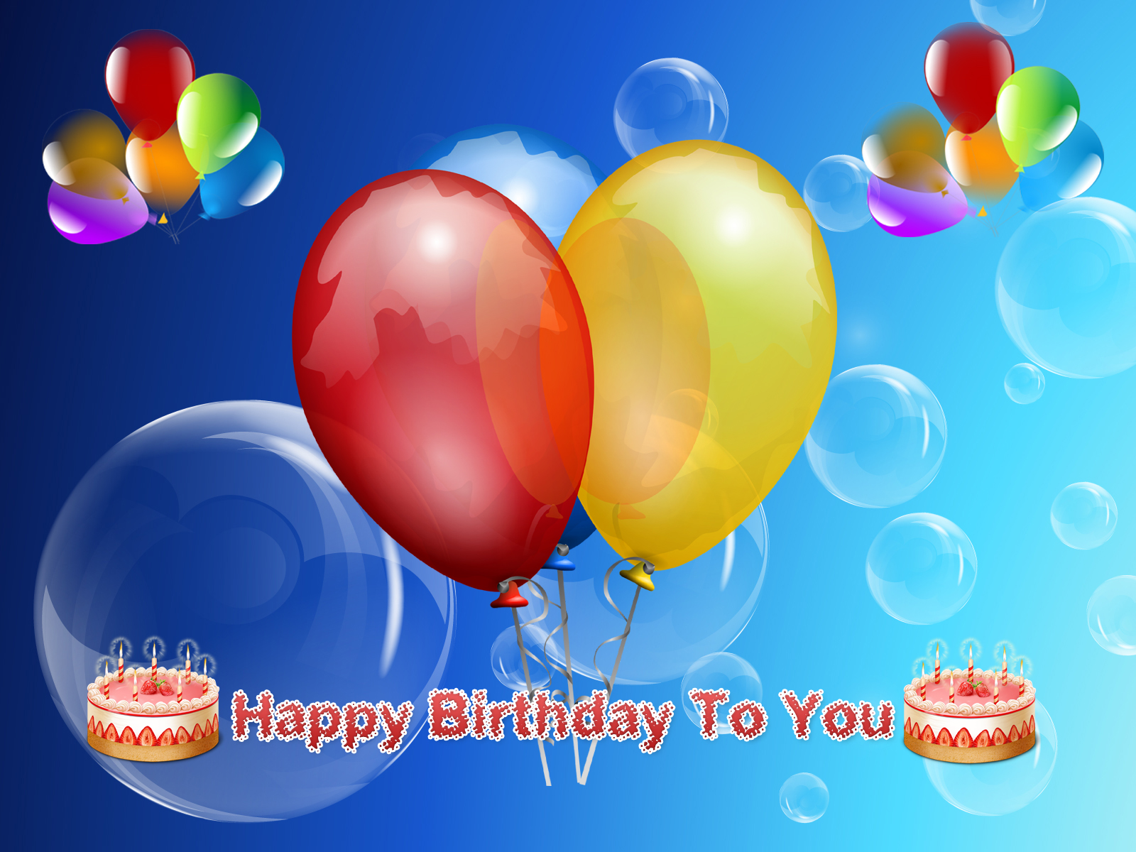 Happy Birthday to you Balloons HD Wallpaper