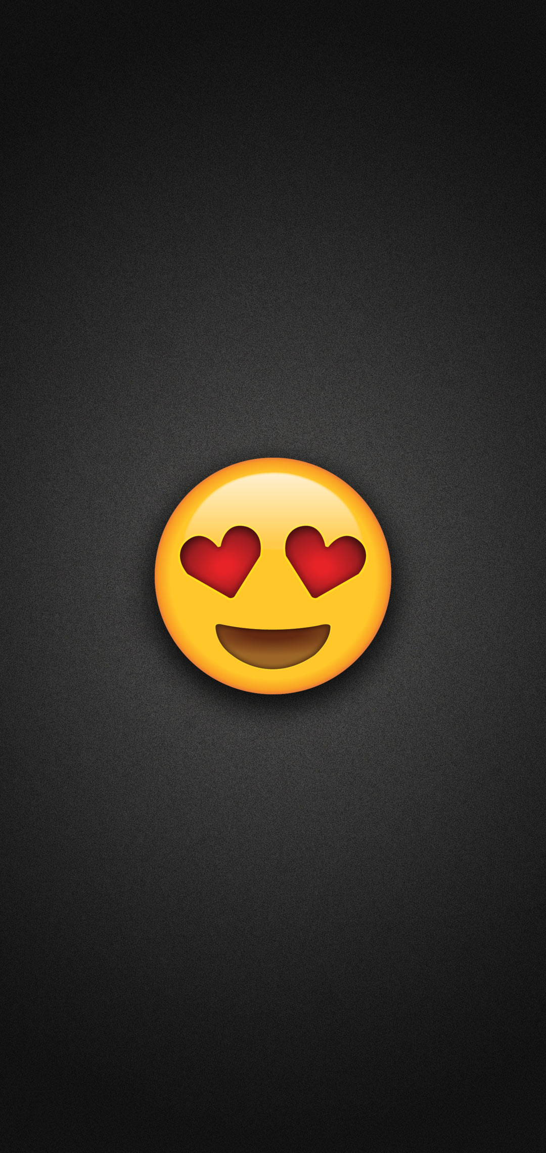 Smiling Face with Heart Eyes Emoji on a Dark Background