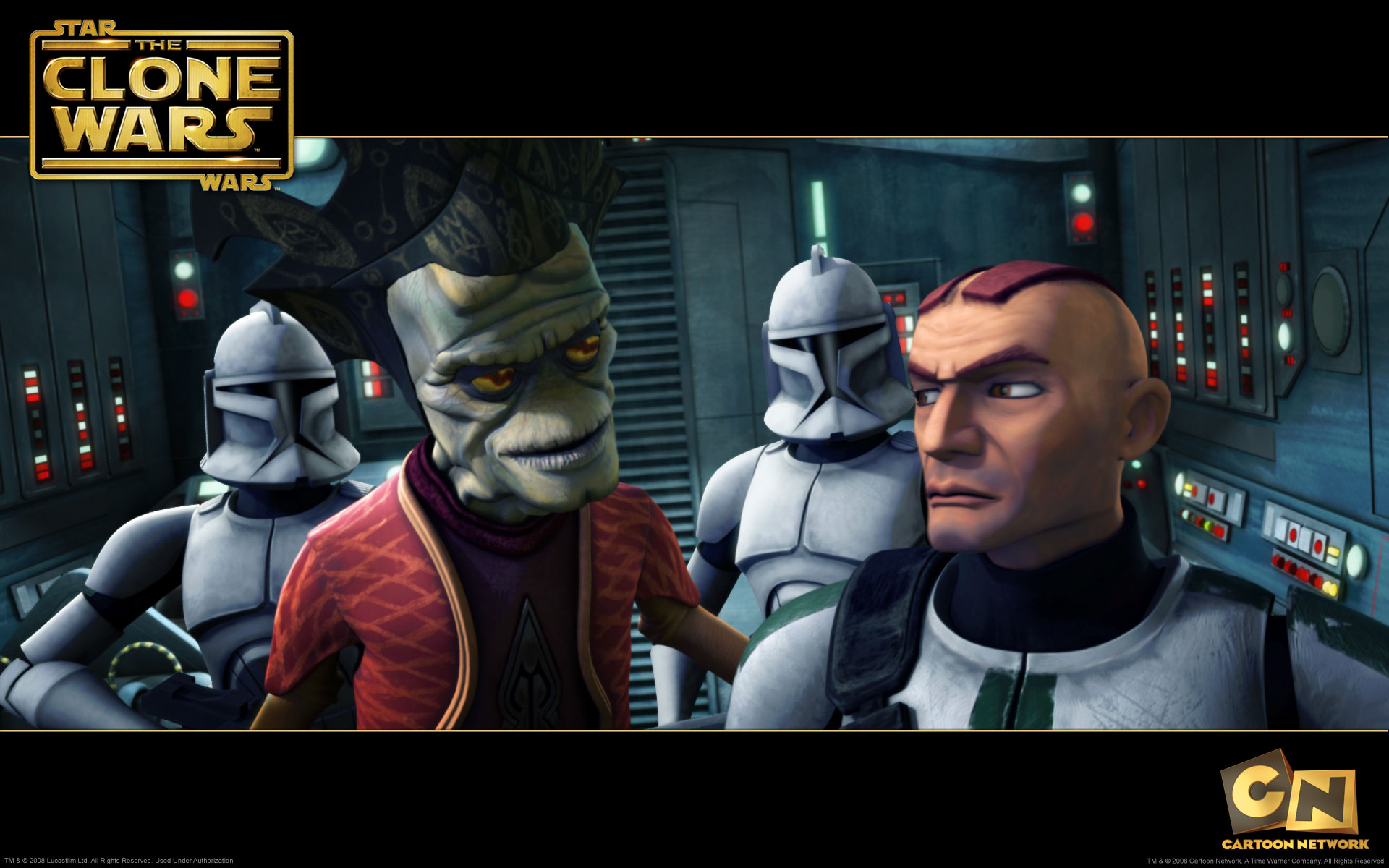 Wallpaper Photo Of Nute Gunray And A Group Clones From The Clone Wars