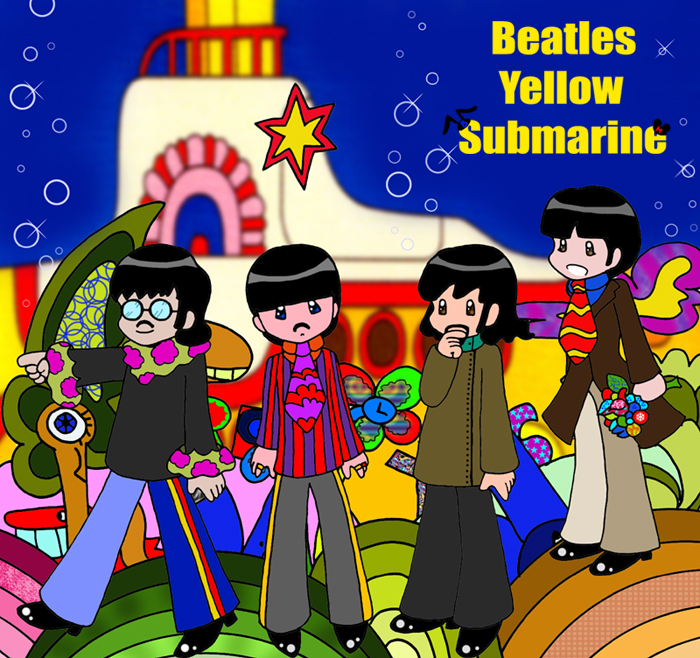 Yellow Submarine Cartoon Wallpaper The yellow submarine by 700x658