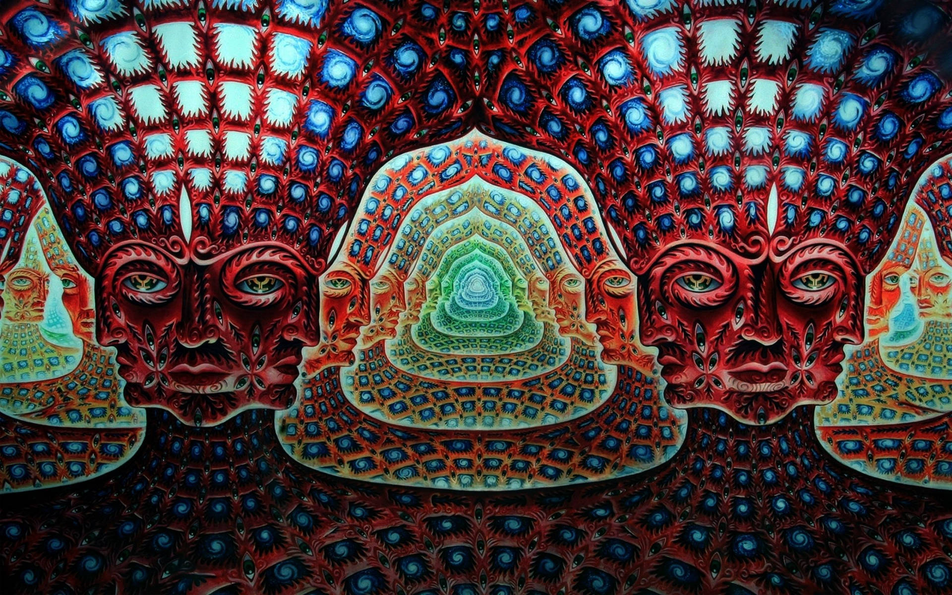 Tool S Ever Popular Red And Blue Art Wallpaper