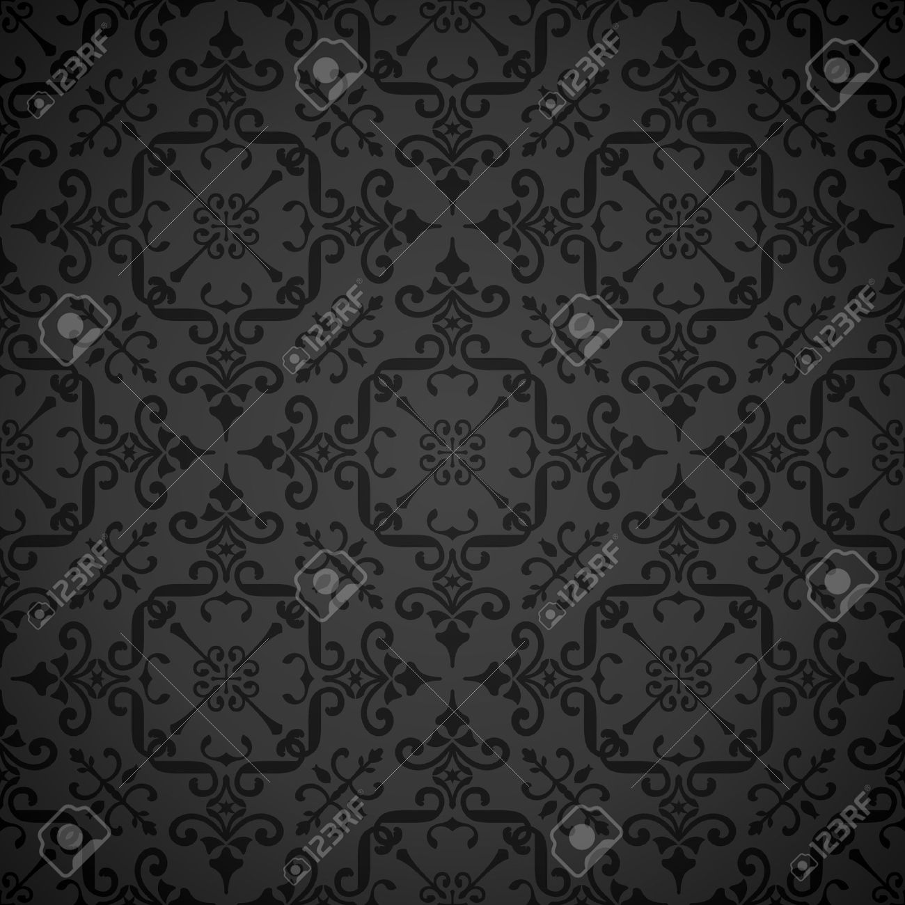 Elegant Repeating Symmetrical Wallpaper Pattern Royalty