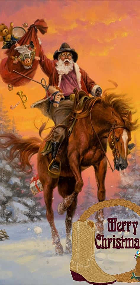 Cowboy Christmas Wallpaper